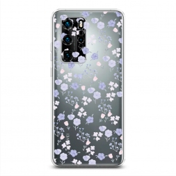 Силиконовый чехол Сиреневые розы паттерн на Huawei P40 Pro