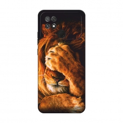 Матовый силиконовый чехол Львиный стыд на Xiaomi Poco C40