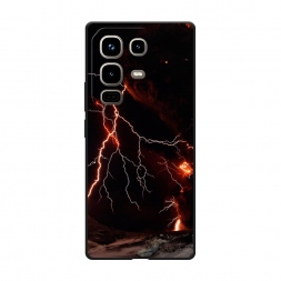 Матовый силиконовый чехол Молния 4 на Infinix Note 50 pro