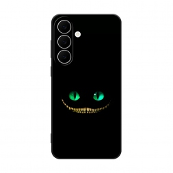 Матовый силиконовый чехол Зеленоглазый чеширский кот на Samsung Galaxy S26 FE 5G