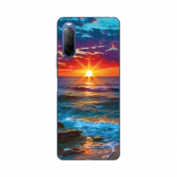 Силиконовый чехол Море на фоне заката на Sony Xperia 10 II