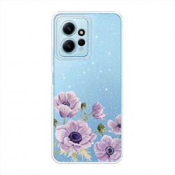 Цветущие сиреневые цветы рисунок на Xiaomi Redmi Note 12 4G