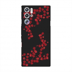 Матовый силиконовый чехол Красная сакура на ZTE Nubia Red Magic 9 Pro