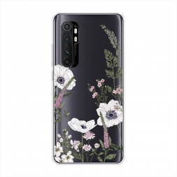 Силиконовый чехол Цветы рисунок на Xiaomi Mi Note 10 lite
