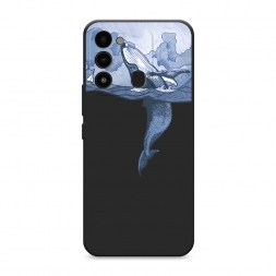 Матовый силиконовый чехол Два измерения на Tecno Spark 8C