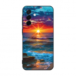 Матовый силиконовый чехол Море на фоне заката на Samsung A37 5G