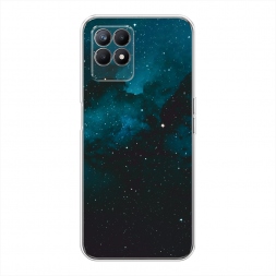 Силиконовый чехол Синий космос на Realme 8i