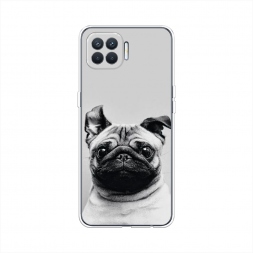 Силиконовый чехол Ушастый мопс на Oppo Reno 4 lite