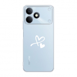 Силиконовый чехол Сердечко минимализм на Realme Note 80
