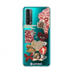 Силиконовый чехол Поцелуи и сердца 2 на Huawei P Smart 2021