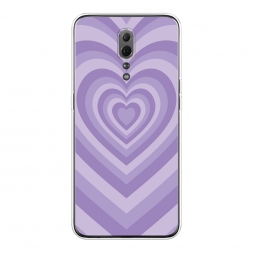 Силиконовый чехол Violet heart latte на Oppo Reno Z