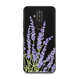 Силиконовый чехол Лавандовые стебли на Nokia X71