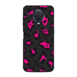 Матовый силиконовый чехол Pink cow spots на Nokia G20