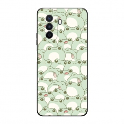 Матовый силиконовый чехол Море жабок на Huawei Nova Y70