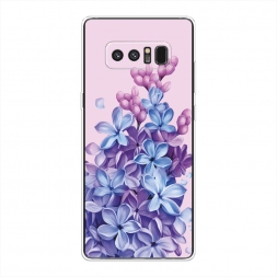 Силиконовый чехол Мечтательная сирень на розовом на Samsung Galaxy Note 8