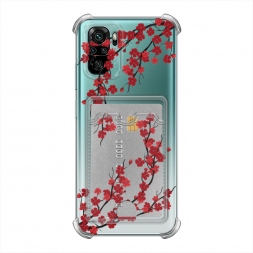 Красная сакура на Xiaomi Redmi Note 10