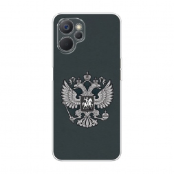 Силиконовый чехол Герб России серый на Realme 9i 5G