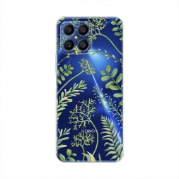Силиконовый чехол Green Leaves на Honor X8