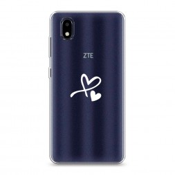 Силиконовый чехол Сердечко минимализм на ZTE Blade A3 (2020)