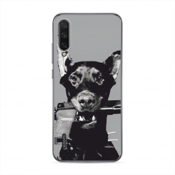 Силиконовый чехол Доберман на Xiaomi Mi A3