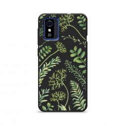 Матовый силиконовый чехол Green Leaves на ZTE Blade L9