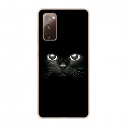 Силиконовый чехол Взгляд черной кошки на Samsung Galaxy S20 FE