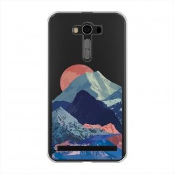 Силиконовый чехол Закат в снежных горах на Asus Zenfone 2 ZE550ML/ZE551ML