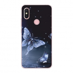 Силиконовый чехол Кристальные бабочки на Xiaomi Redmi S2 (Redmi Y2)