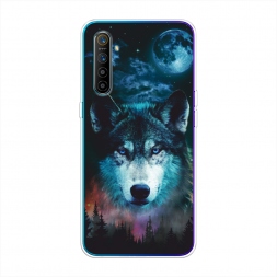 Силиконовый чехол Лунный волк на Realme XT