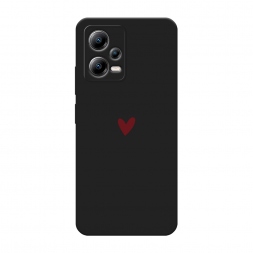 Матовый силиконовый чехол Маленькое красное сердечко на Xiaomi Poco X5 5G