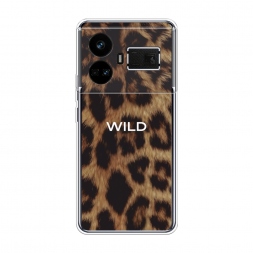 Силиконовый чехол Wild на леопарде на Realme GT5