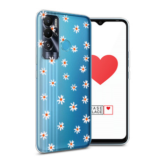 Силиконовый чехол Ромашки рисунок на Tecno Pova Neo