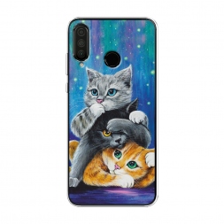 Силиконовый чехол Три кота рисунок на Honor 20 Lite 2020