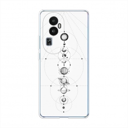 Силиконовый чехол Парад планет на Oppo Reno 10