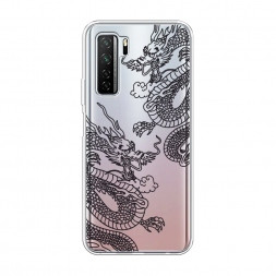 Силиконовый чехол Два китайских дракона на Honor 30S (Global)