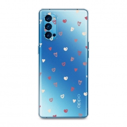 Силиконовый чехол Рисунок из сердечек на Oppo Reno 4 Pro 5G