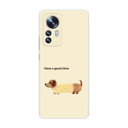 Силиконовый чехол Такса в свитерке 1 на Xiaomi 12 Pro