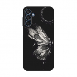 Матовый силиконовый чехол Чернильная бабочка на Samsung Galaxy M15 5G