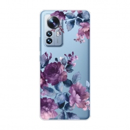 Силиконовый чехол Purple Blossoms на Xiaomi 12 Pro