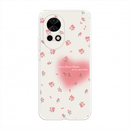 Силиконовый чехол Blooms in time pink на Huawei Nova 12