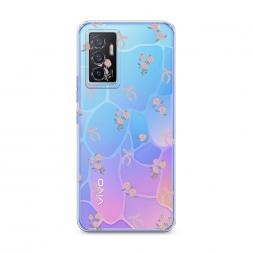 Силиконовый чехол Розы и ленточки на Vivo Y75 4G