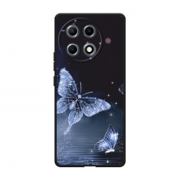 Матовый силиконовый чехол Кристальные бабочки на Tecno Camon 30S Pro