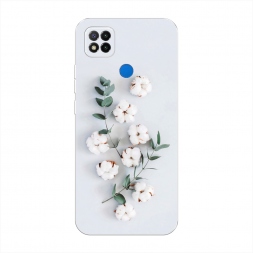 Силиконовый чехол Веточка хлопка на Xiaomi Redmi 9C
