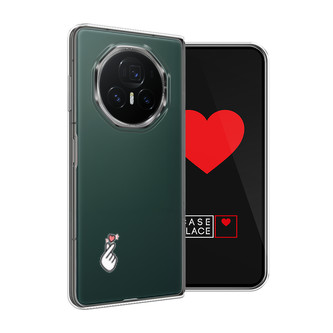 Силиконовый чехол Жест сердечко маленький на Honor Magic V3