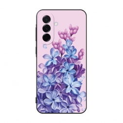 Матовый силиконовый чехол Мечтательная сирень на розовом на Samsung A37 5G