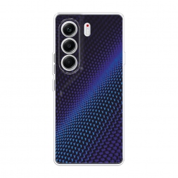 Силиконовый чехол Синий карбон на Tecno Camon 40 Pro 5G