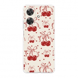 Силиконовый чехол Вишни с бантиком паттерн 1 на Realme Note 60
