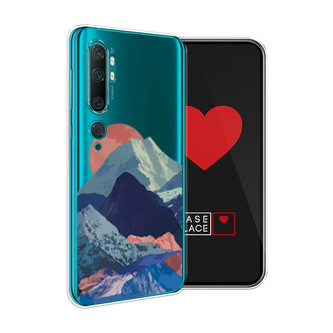 Силиконовый чехол Закат в снежных горах на Xiaomi Mi Note 10/Mi Note 10 Pro