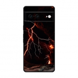 Матовый силиконовый чехол Молния 4 на Google Pixel 7