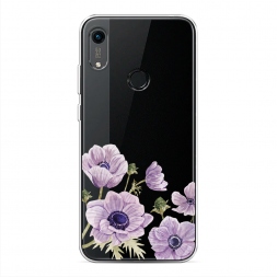 Силиконовый чехол Цветущие сиреневые цветы рисунок на Huawei Y6s